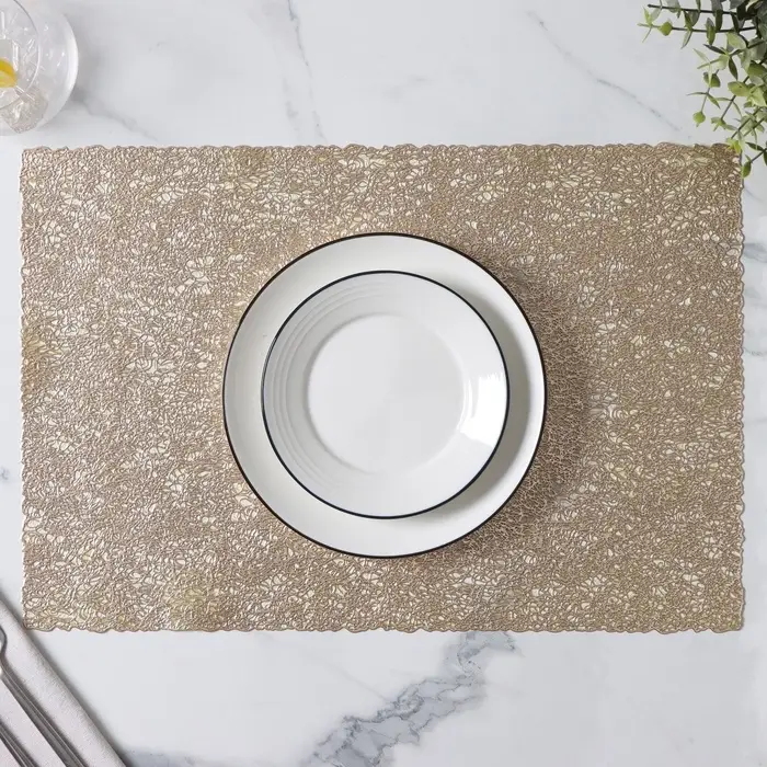 Салфетки сервировочные на стол Доляна &laquo;Соломка&raquo;, 30&times;45 см, 4 шт., золотые