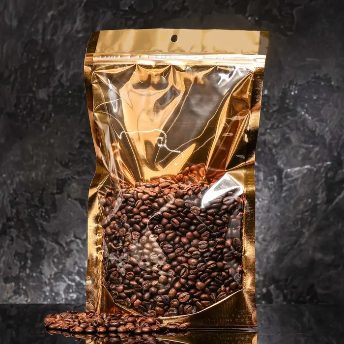 Пакет дой-пак, матовый, золотой, с прозрачной стенкой,20 х 30 х 8 см Пакет дой-пак, матовый, золотой, с прозрачной стенкой,20 х 30 х 8 см