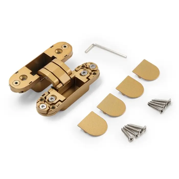 Петля скрытой установки LOCKLAND, 30&times;110 мм, с 3D-регулированием, цвет матовое золото