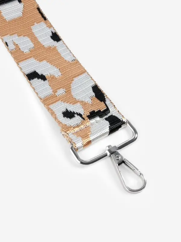 Ручка для сумки &laquo;Леопард&raquo;, стропа, с карабинами, 140&plusmn;1&times;3.8 см, разноцветная