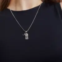 Кулон &laquo;Кот на хвосте&raquo;, цвет чернёное серебро, L=50 см