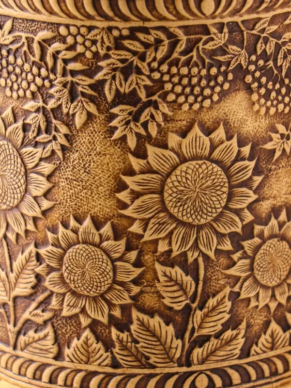 Туес &laquo;Подсолнухи&raquo;, 12х17см береста