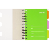 Бизнес-тетрадь 140л,кл,А6,SPIRAL BOOK Салатовый,евросп,обл.пл,раздел.84114