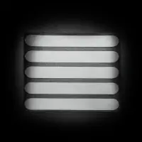 Светоотражающая термонаклейка &laquo;Полосы&raquo;, 12&times;1.5 см, 5 шт. на листе, серая