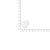 Джибитс из ПВХ &laquo;Сердце&raquo;, белый