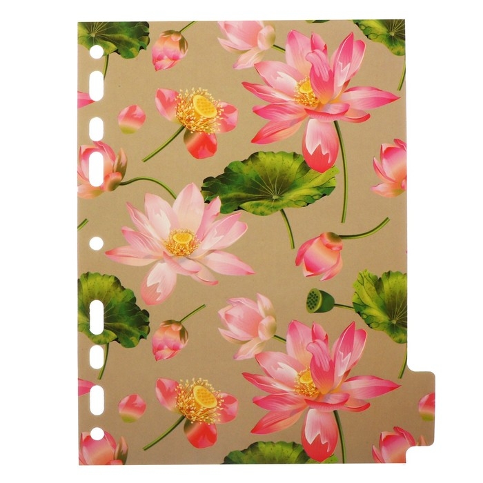 Разделитель листов A5 (210 x 165 мм) цветовой, 5 листов, Разделитель листов A5 (210 x 165 мм) цветовой, 5 листов, "deVENTE. Bloom Garden" ламинированный мелованный картон 210 гр, с рисунком, индивидуальная упаковка