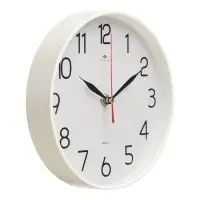 Часы настенные классические, бесшумные, плавный ход, d=19.5 см, белые