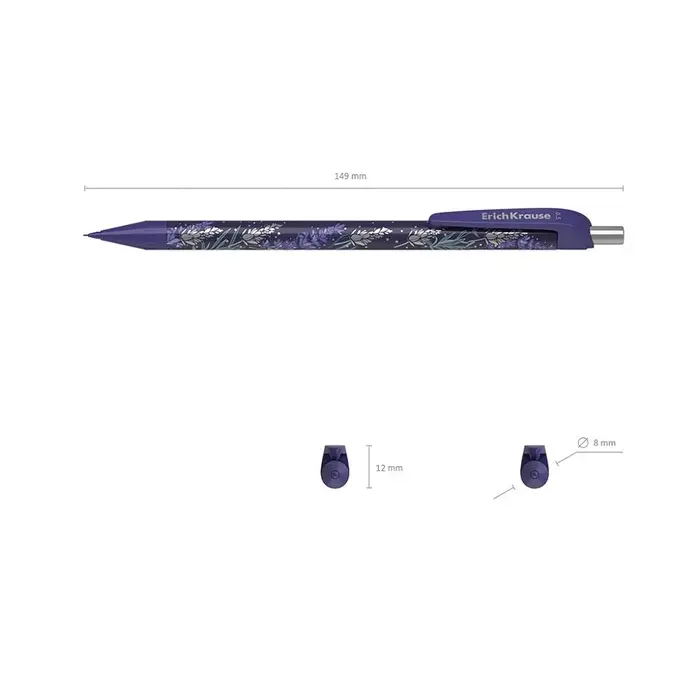 Механический карандаш ErichKrause «Lavender», НВ, 0.5 мм, матовый корпус Soft-Touch, фольгированные элементы, в тубусе, МИКС Механический карандаш ErichKrause «Lavender», НВ, 0.5 мм, матовый корпус Soft-Touch, фольгированные элементы, в тубусе, МИКС
