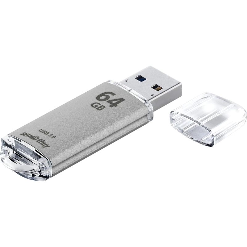 Флеш-память Smartbuy UFD 3.0/3.1 64GB V-Cut Silver (SB64GBVC-S3)