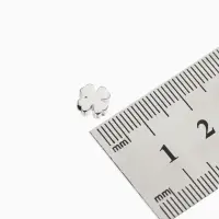 Бусина-разделитель родир. «Клевер», 7×7мм, d(вн.)=2мм, (набор 10 штук), медь, цвет серебро Бусина-разделитель родир. «Клевер», 7×7мм, d(вн.)=2мм, (набор 10 штук), медь, цвет серебро