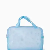 Косметичка - сумочка на молнии для бассейна, с ручками, с рисунком, голубая