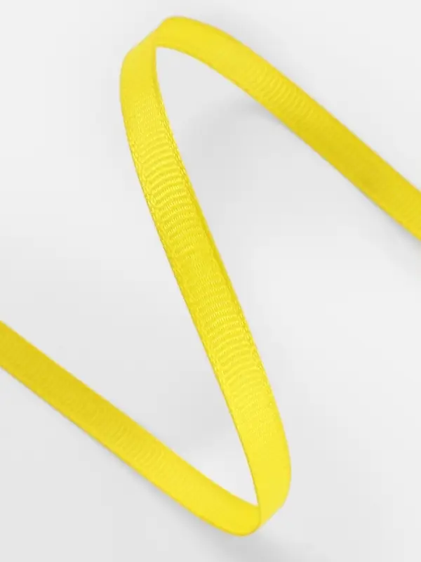 Лента репсовая, 6 мм, 23±1 м, жёлтая №15