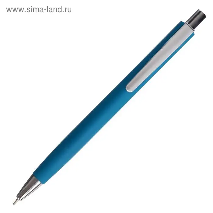 Ручка шариковая автоматическая 0.7 мм, синий стержень, масляный, Vinson корпус МИКС, прорезиненный