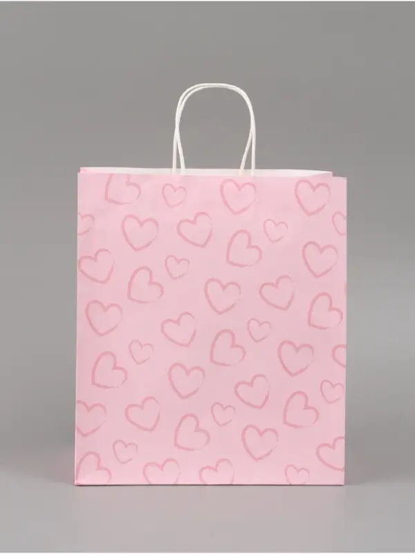 Пакет подарочный &laquo;Сердца&raquo;, 28 х 32 х 15 см