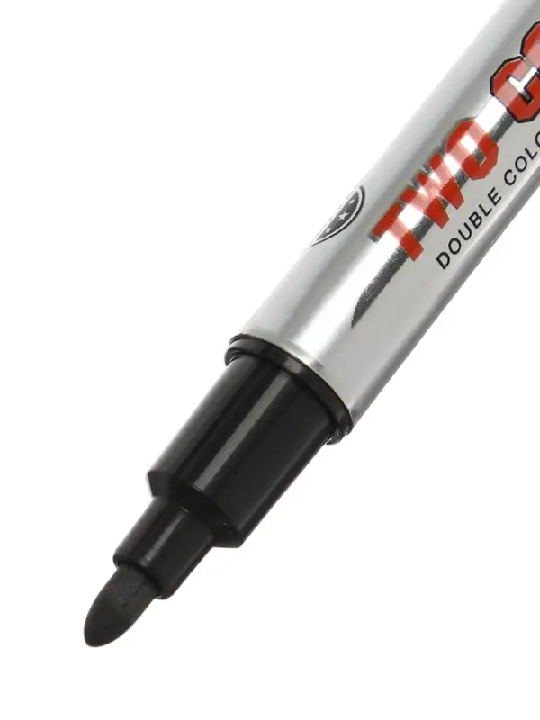 Маркер для доски, узел 2.5 мм, ширина линии 2.5 мм, двусторонний, водный, МИКС