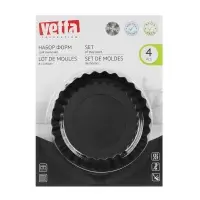 VETTA Набор форм для выпечки 4 шт "Тарталетка" 10,5х2см, угл.сталь, антипригарное покрытие