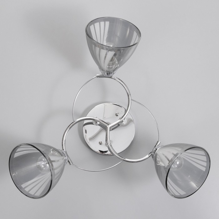 Люстра Люстра "Поли" 3х60Вт Е27 Хром 56х56х24см