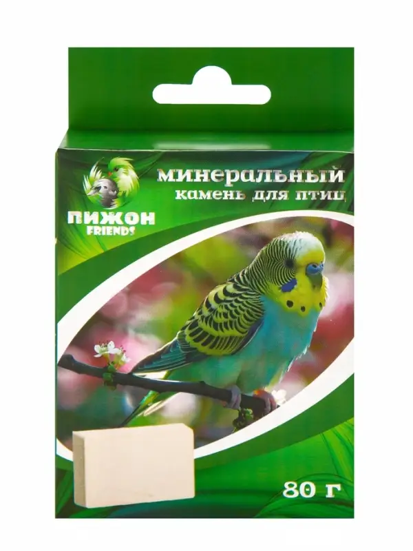 Минеральный камень для птиц &laquo;Пижон&raquo;, блок, 80 г