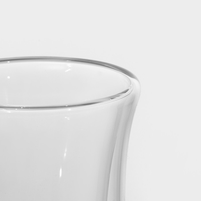 Стакан стеклянный с двойными стенками «Дуо», 70 мл, 6×6×9 см Стакан стеклянный с двойными стенками «Дуо», 70 мл, 6×6×9 см