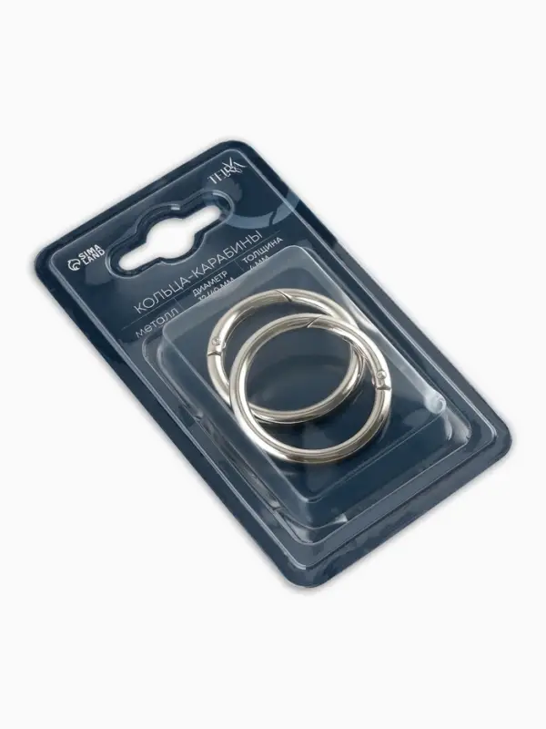 Кольца-карабины 10,5гр d32/40мм 4мм (наб 2шт цена за наб) серебряный TR Кольца-карабины 10,5гр d32/40мм 4мм (наб 2шт цена за наб) серебряный TR