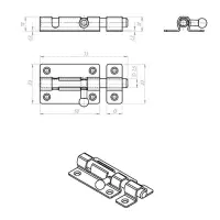 Задвижка накладная ЗТ-5, цинк, 150 шт.