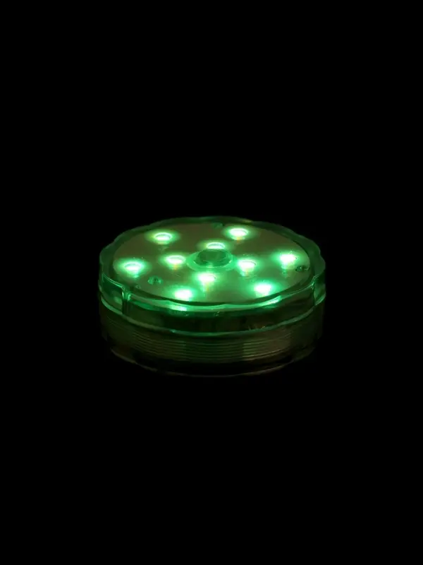 Светильник подводный с выключателем, 10LED, 3 Вт, IP68, RGB, от батареек 3хААА (не в компл.)