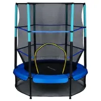 Батут ONLYTOP, d=140 см, высота сетки 125 см, синий