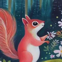 Пакет подарочный "Сказачный лес" ламинированый 11,5 х 14,5 х 6,5 см