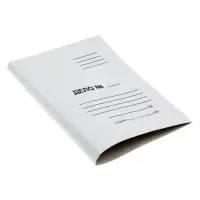 Папка-обложка Calligrata &laquo;Дело&raquo;, 440 г/м&sup2;, на 200 л, белая, немелованная