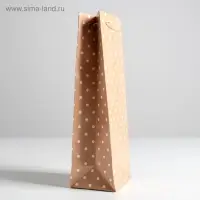 Пакет подарочный ламинированный под бутылку, упаковка, &laquo;For you&raquo;, 13 x 36 x 10 см