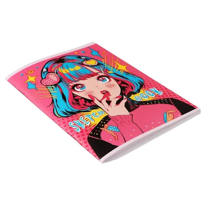 Тетрадь для скетчей А5, 32 листа &laquo;Аниме&raquo;, обложка мелованный картон, блок 100 г/м&sup2;