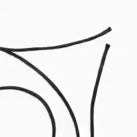 Шнурок для крестика, набор 3 шт. длина 100 см, диаметр 1.5 мм, нейлоновый гайтан, черный