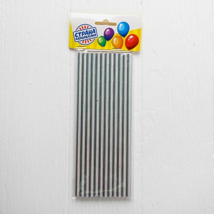 Трубочки для коктейля, набор 12 шт., цвет перламутровый Трубочки для коктейля, набор 12 шт., цвет перламутровый