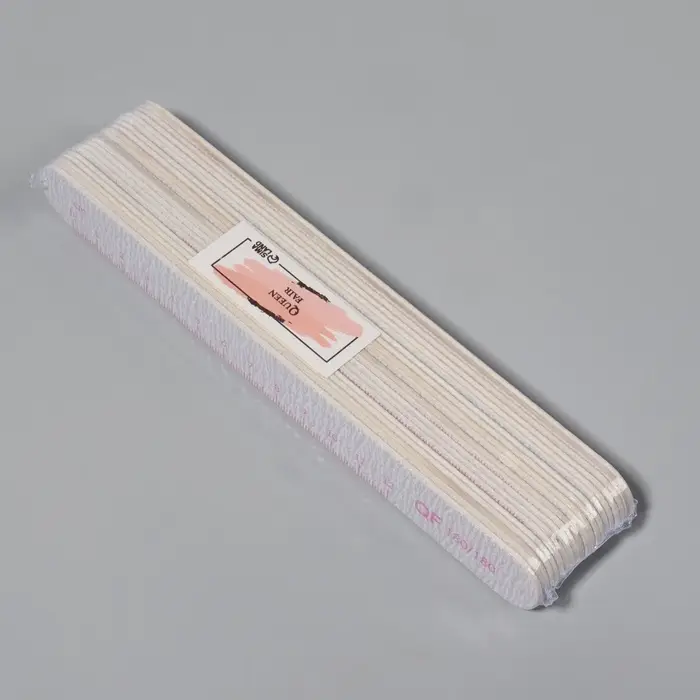 Набор пилок для ногтей, на деревянной основе, прямые, набор 20 шт., 180 грит, 18 см