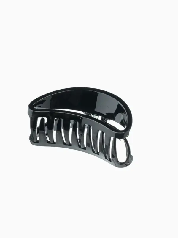 Крабик для волос &laquo;Глянец&raquo;, утончённая дуга, 6.5&times;3 см, чёрный