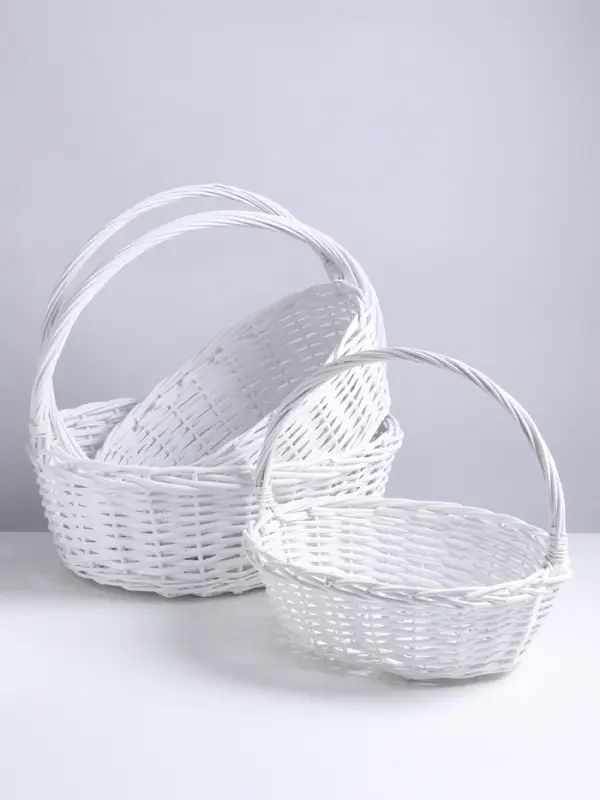 Набор корзин плетёных 3 шт., 46&times;39&times;16/40&times;34&times;14/36&times;28&times;12 см, ива