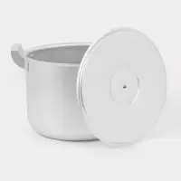 Кастрюля, 10 л, d=26 см, металлические ручки и крышка, листовой алюминий 1.5 мм, серебристая