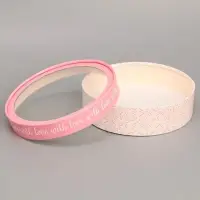 Коробка для макарун, кондитерская упаковка тубус с окном With love 20&times;20&times;5 см