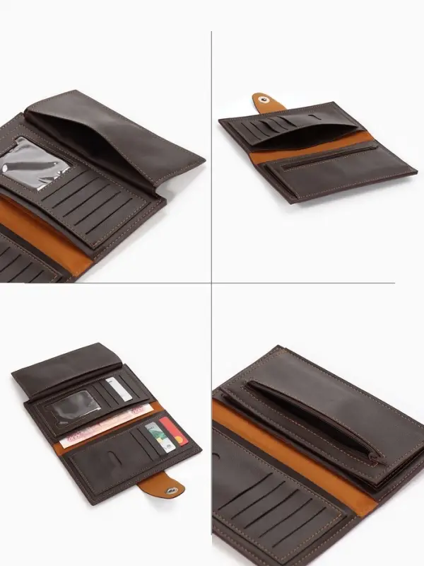 Портмоне мужское &laquo;Кайс&raquo;, на магните, отдел для карт, монет, коричневое