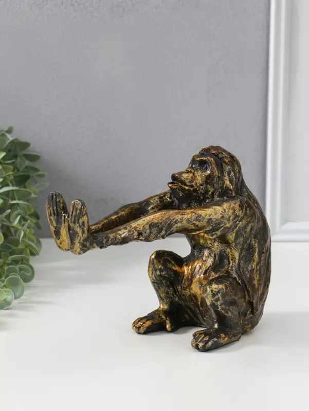 Держатель для книг полистоун "Шимпанзе с вытянутыми лапами" 22,5х9,5х16 см