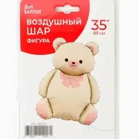 Воздушный шар фольгированный 35" «Мишка с бантом» Воздушный шар фольгированный 35" «Мишка с бантом»