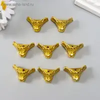 Уголок (ножка) для шкатулки пластик &laquo;Рептилия&raquo;, под золото, набор 8 шт., 2&times;1.8 см