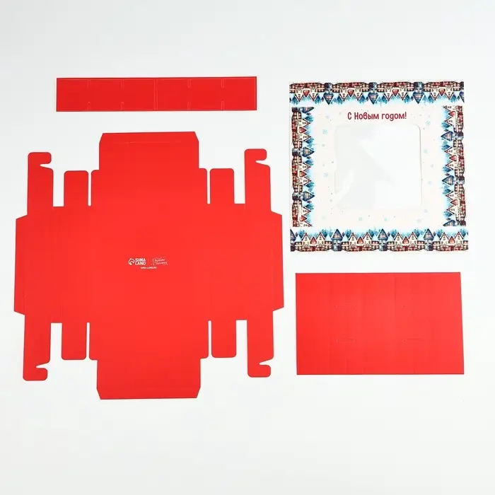 Коробка под 9 конфет новогодняя &laquo;Зимний город&raquo;, 14.5&times;14.5&times;3.5 см