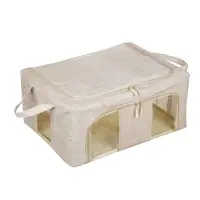 Короб жесткий тм VETTA ЛЁН, складной метал.каркас,полиэстер, 50х40х22см, бежевый