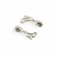 Бегунок для металлической молнии, №3, &laquo;Туфелька&raquo;, 10 шт., цвет никель