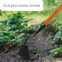 Мотыга, лезвие 10 см, металл, деревянный черенок 100 см, Greengo