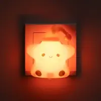 Ночник RISALUX &laquo;Звёздочка в колпаке&raquo;, LED, 1 Вт, 6.5&times;8&times;8.5 см, оранжевый