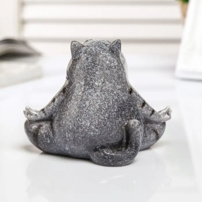 Фигурка полистоун лак &laquo;Котик-йог&raquo;, 10&times;7.5&times;9 см, МИКС