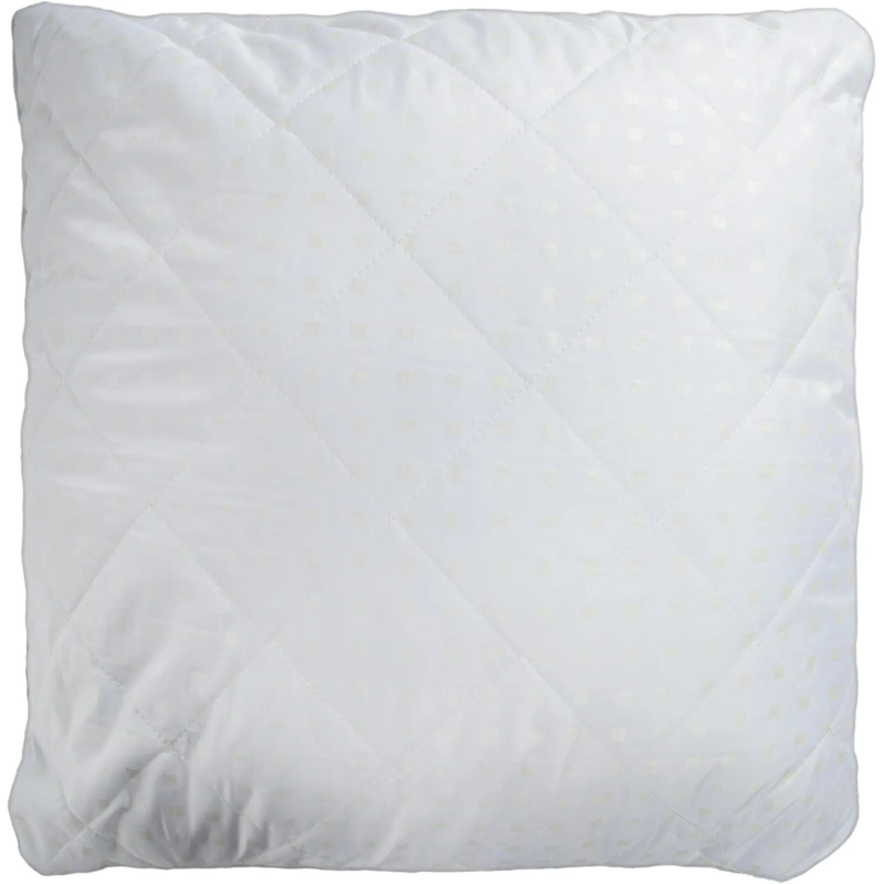 Подушка Luscan 70х70, стеганная, (иск. лебяжий пух/тик ПЭ), белые шашечки