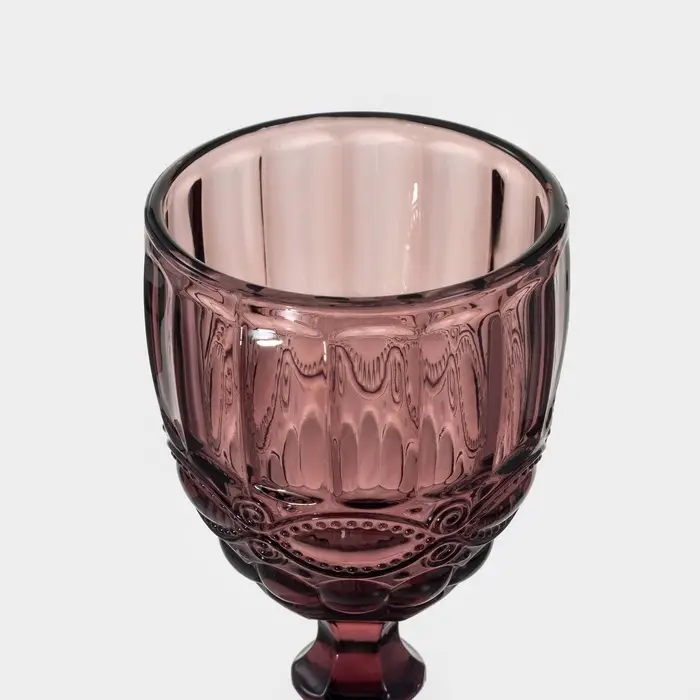 Бокалы для вина Magistro &laquo;Ла-Манш&raquo;, 250 мл, набор 2 шт., стекло, розовые